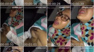 Melayu tudung finger in car Nerd girl