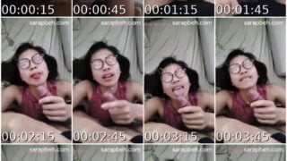 Pretty Pinay With Glasses Cumshot